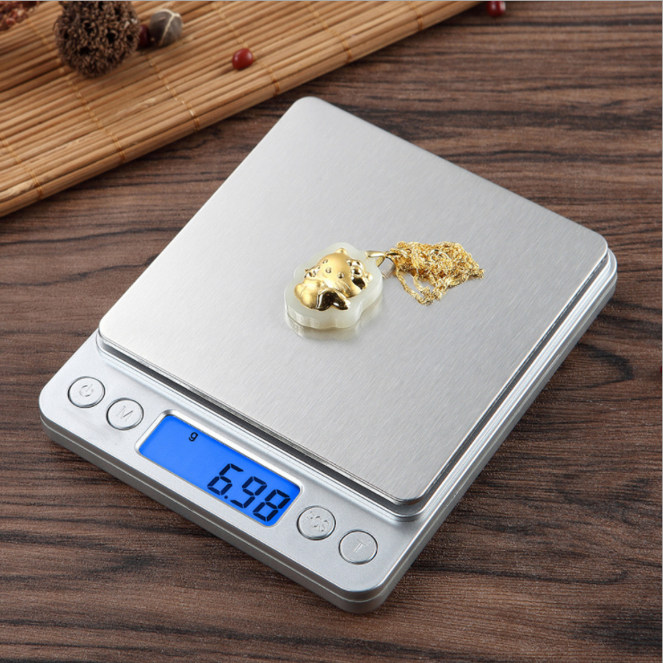 WANT CX-I2000 Kitchen Food Scale Baking Digital Jewelry Scale Battery Powered Daily Household Commercial Tools