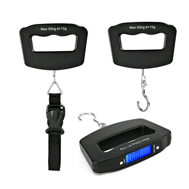 WANT CX-A09 50kg/10g LCD Hook Hanging Electronic Pocket Luggage Digital Luggage Balance Handy Weight Scale